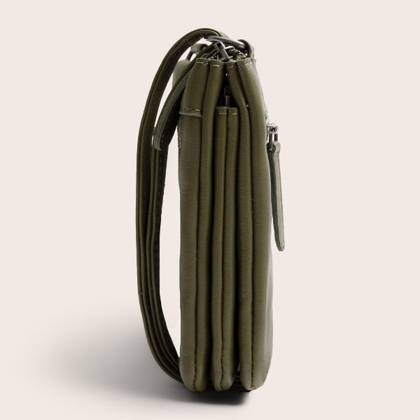 Chesterfield Leren Crossbody Tas Olijfgroen Brisa