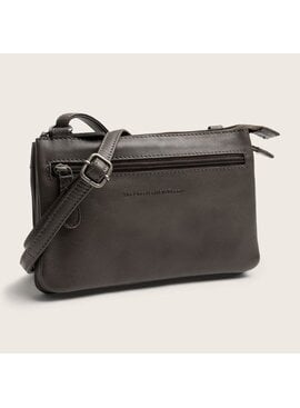 Chesterfield Leren Crossbody Tas Clay Grey Brisa