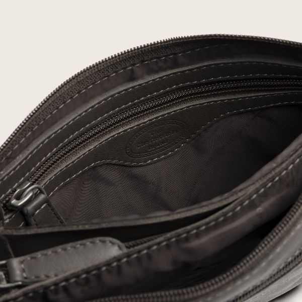 Chesterfield Leren Crossbody Tas Clay Grey Brisa