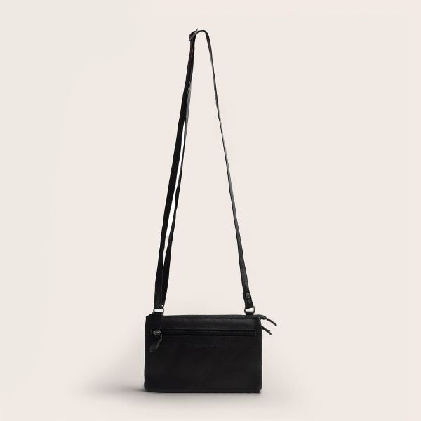 Chesterfield Leren Crossbody Tas Black Brisa