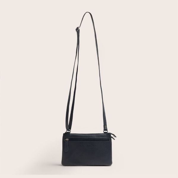 Chesterfield Leren Crossbody Tas Navy  Brisa