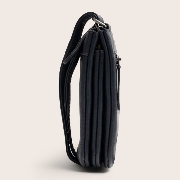 Chesterfield Leren Crossbody Tas Navy  Brisa