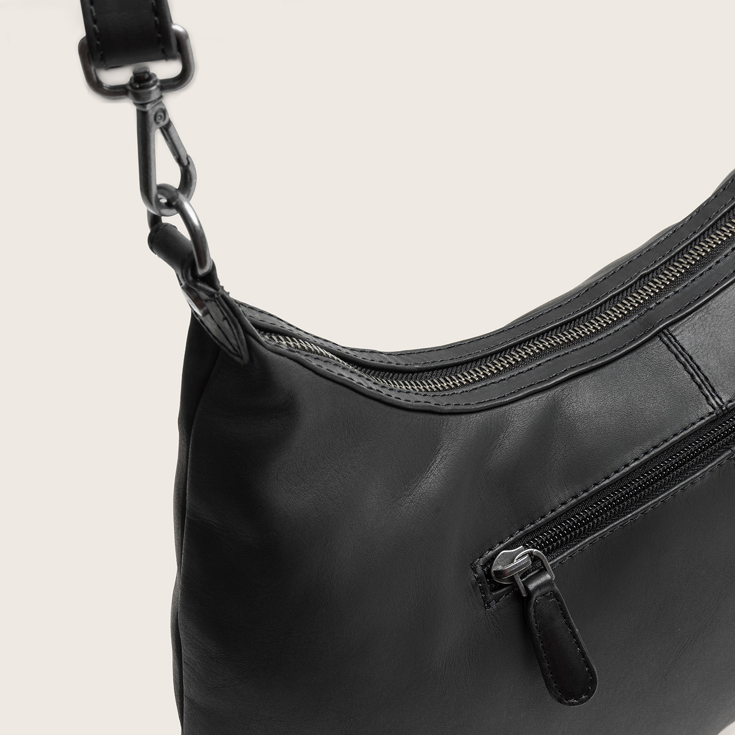 Chesterfield Leren Schoudertas Fierra Black