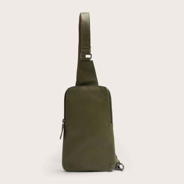 Chesterfield Leren Sling Bag  Isley Olijf groen
