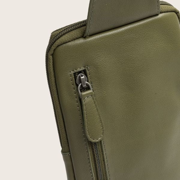 Chesterfield Leren Sling Bag  Isley Olijf groen