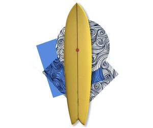 Josh Hall Fish Simmons 7'7 yellow surfboard - Sea Sick Surf
