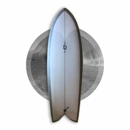 SPOE SURFBOARDS FISH 5'10 GREY // SOLD, SORRY