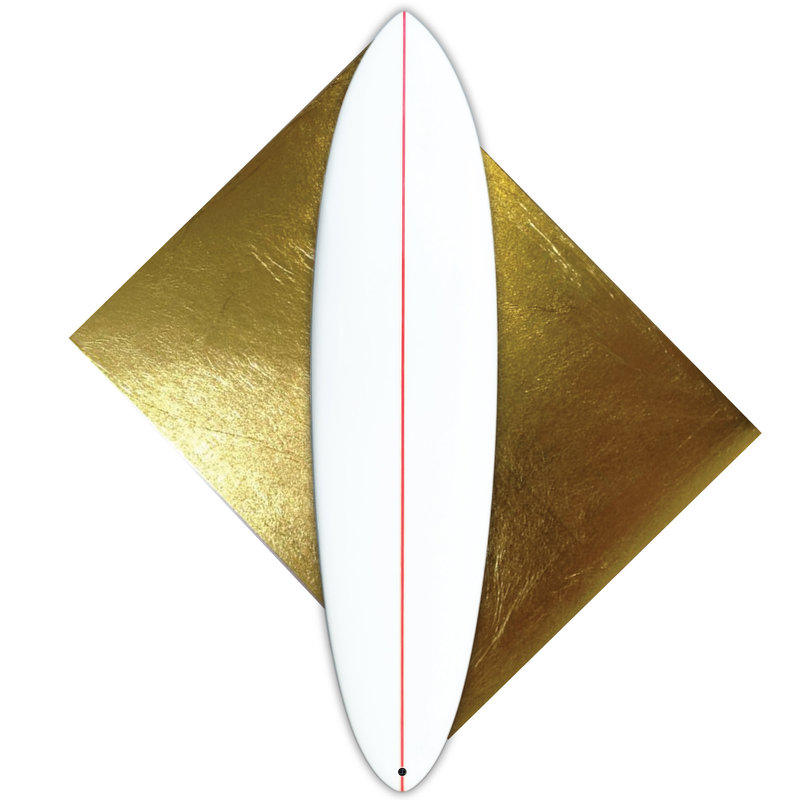 Luc Rolland 7'6 pintail red stringer