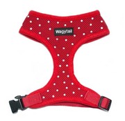 Wagytail Dog Harness Red with Swarovski