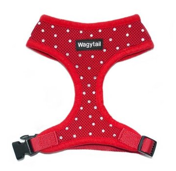 Wagytail Hondentuig Rood met Swarovski