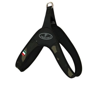 Pratiko Hondentuig XL Camouflage Zwart met clip