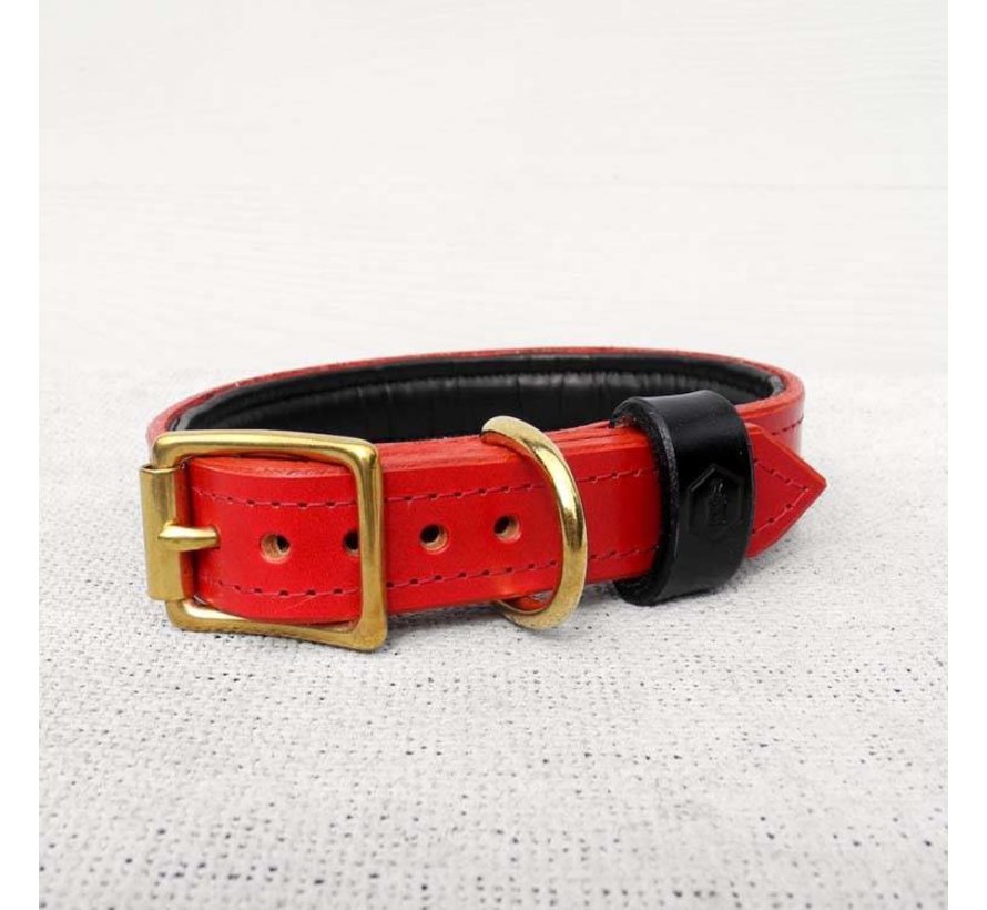 Dog Collar Bridle Leather Oxblood Red