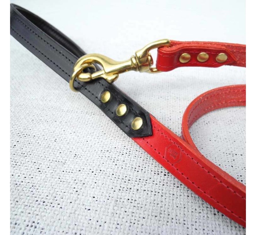 Dog Leash Bridle Leather Oxblood Red