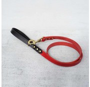 Houndworthy Dog Leash Bridle Leather Oxblood Red