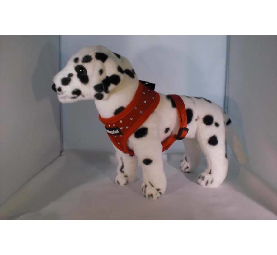 Dog Harness Red with Swarovski