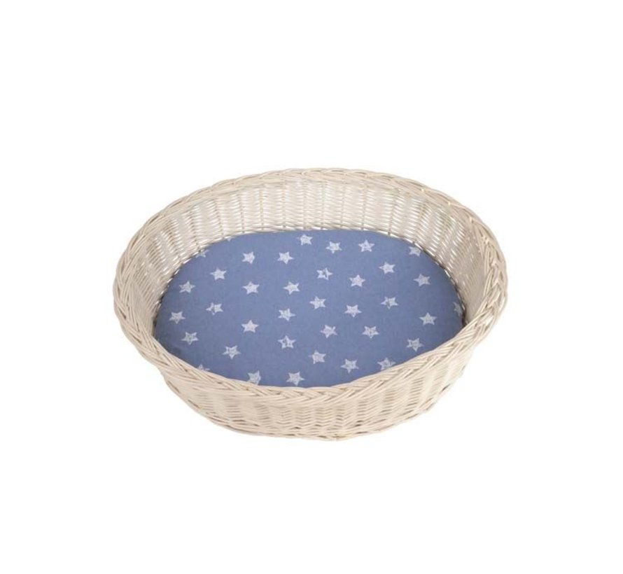 White Wicker Dog Bed