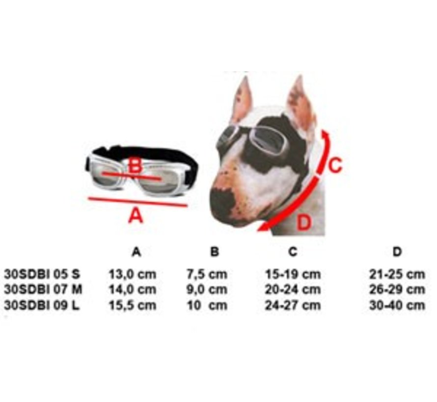 Dog Sunglasses Biker Black Frame Clear Lens