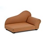 Dog Bed Ottomane Faux Leather Brown