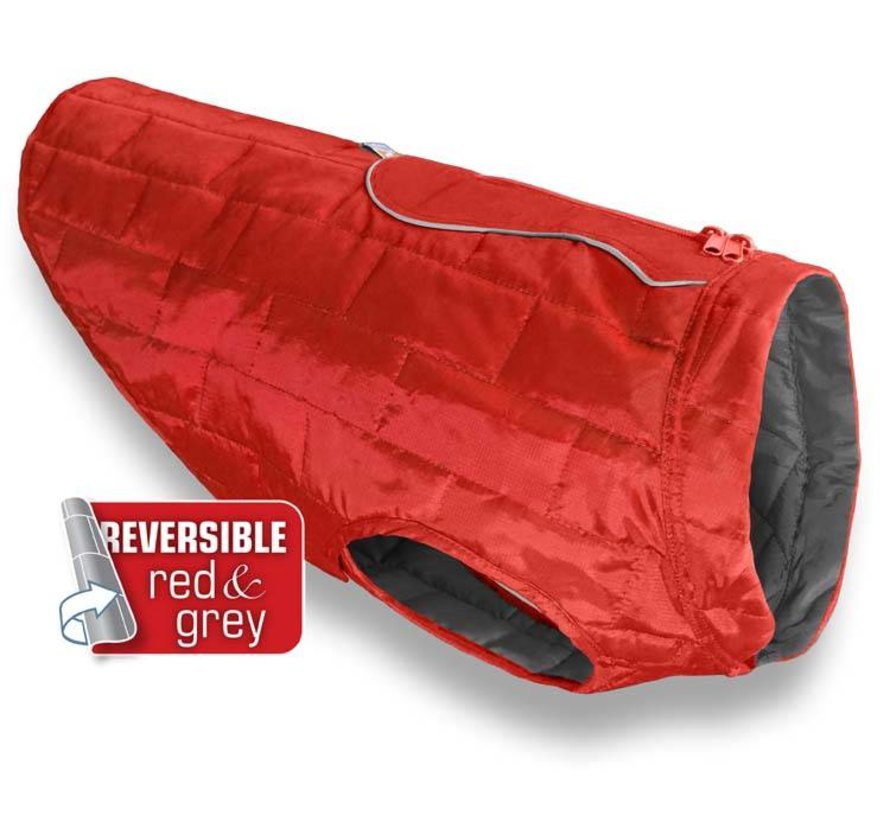 Dog Coat Jacket Loft Red / Grey