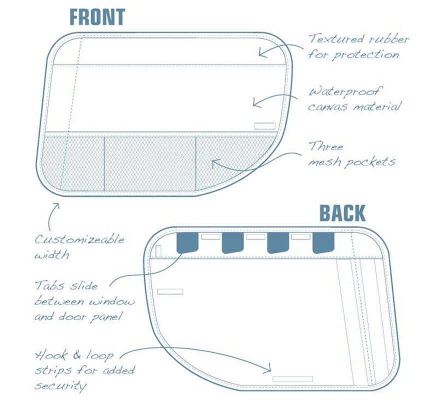 Car Door Guards Black