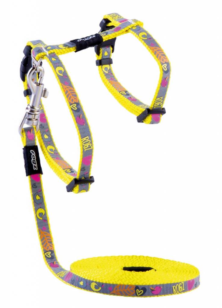 Rogz Cat Harness Reflectocat Dayglo Bird