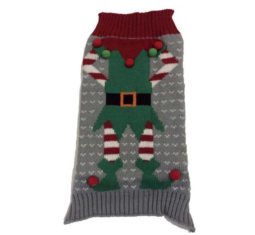 Dog Sweater Grey Elf