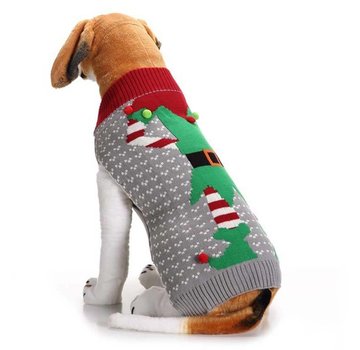 Wagytail Dog Sweater Grey Elf