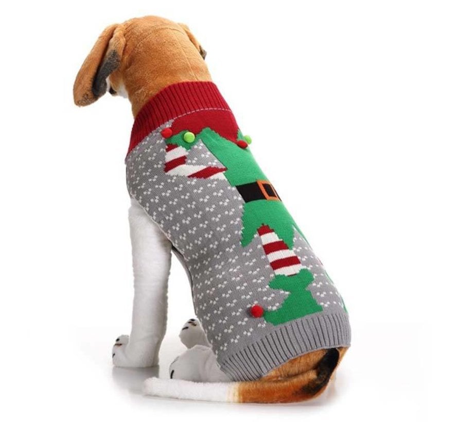 Dog Sweater Grey Elf