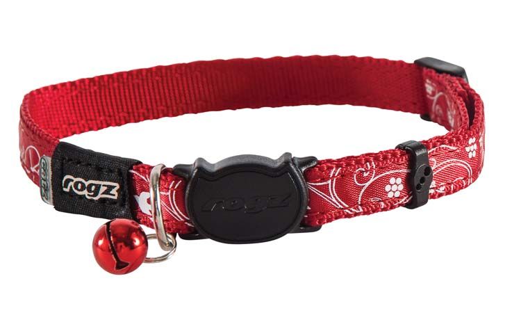 Kattenhalsband SilkyCat Rood