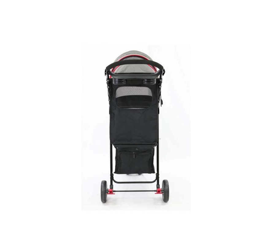 Hondenbuggy Avenue Grey/Red