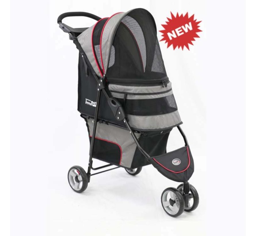 Pet Stroller Avenue Gray / Red