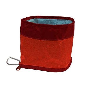 Kurgo Foldable Zippy Bowl Red