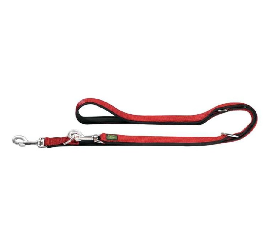 Adjustable Dog Leash Neoprene Red