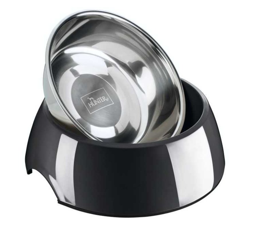 Dog Bowl Melamine Black