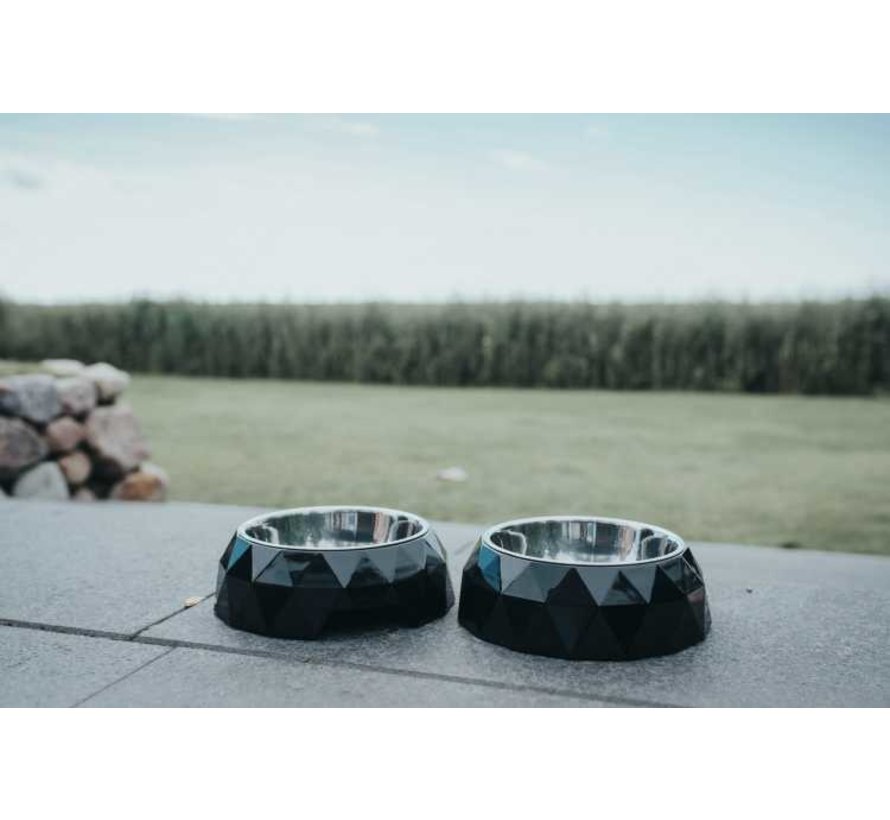 Drinkbak / Voerbak Melamine Kimberley Zwart