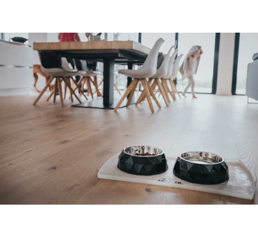 Drinkbak / Voerbak Melamine Kimberley Zwart