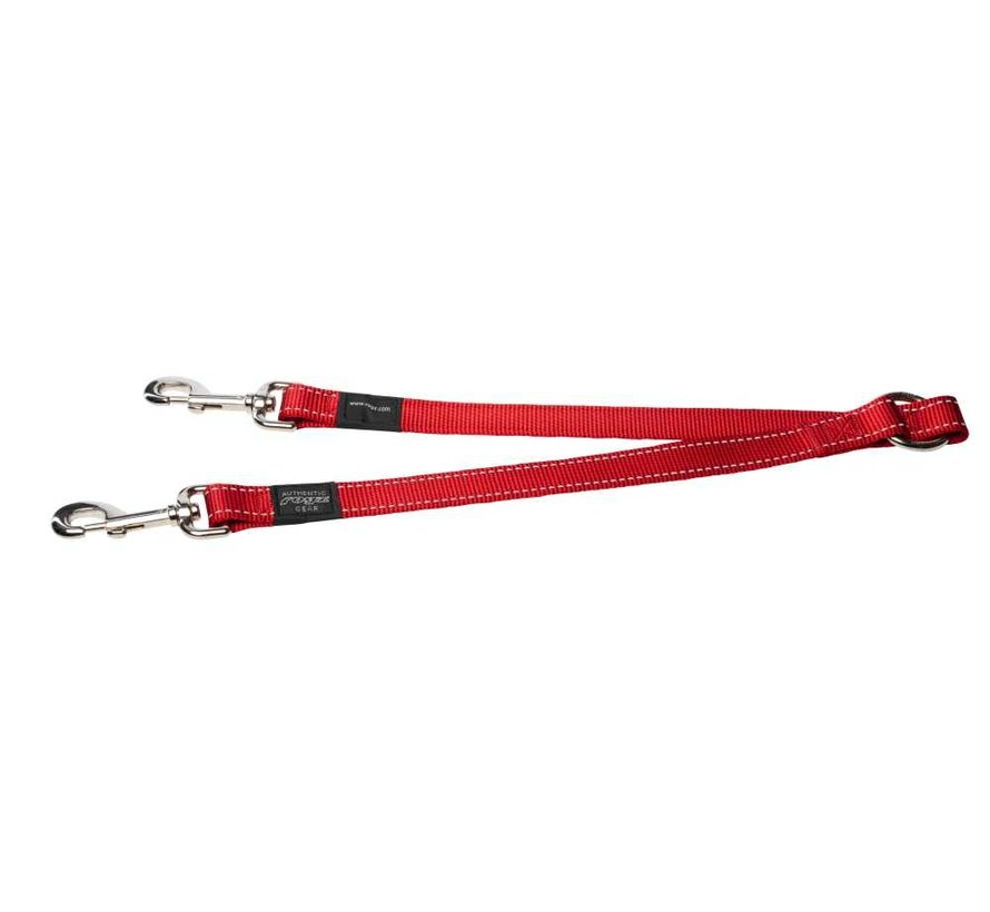 Double Dog Leash Utility Splitter Red