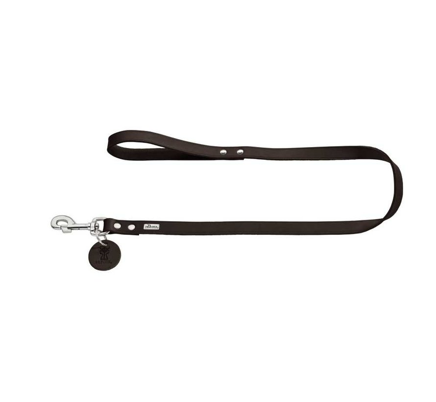 Dog Leash Dark Brown Leather