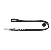 Hunter Adjustable Dog Leash Black Leather