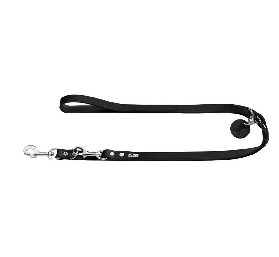 Adjustable Dog Leash Black Leather