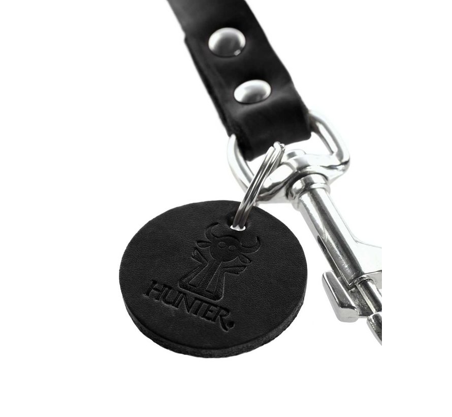 Adjustable Dog Leash Black Leather