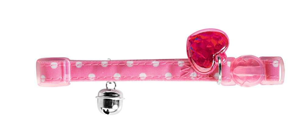 Kattenhalsband Glossy Dots Roze