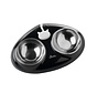 Double Bowl Cat Moulins Black