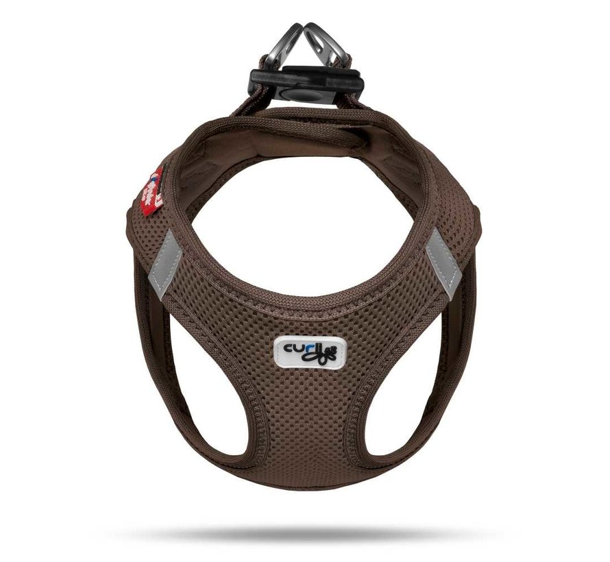 Curli Dog Harness Air Mesh Brown