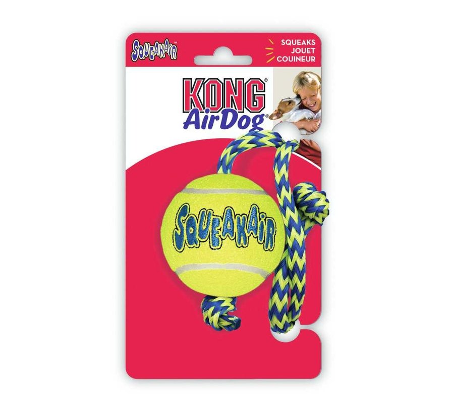 Dog Toy Squeakair Ball with Rope