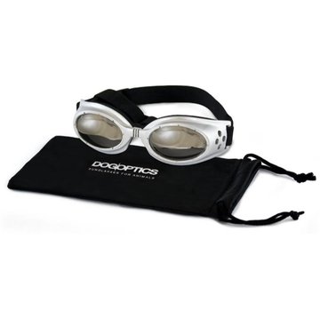 Dogoptics Dog Sunglasses Ibiza Silver frame/Mirror lens