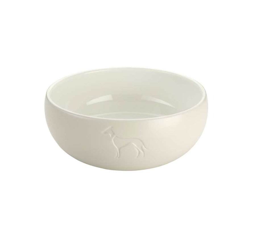 Drinking Bowl or Feeding Bowl Lund White