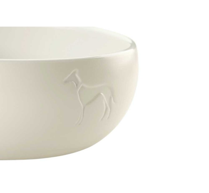 Drinking Bowl or Feeding Bowl Lund White