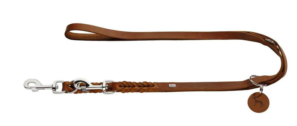 Verstelbare Hondenriem Solid Education Cognac
