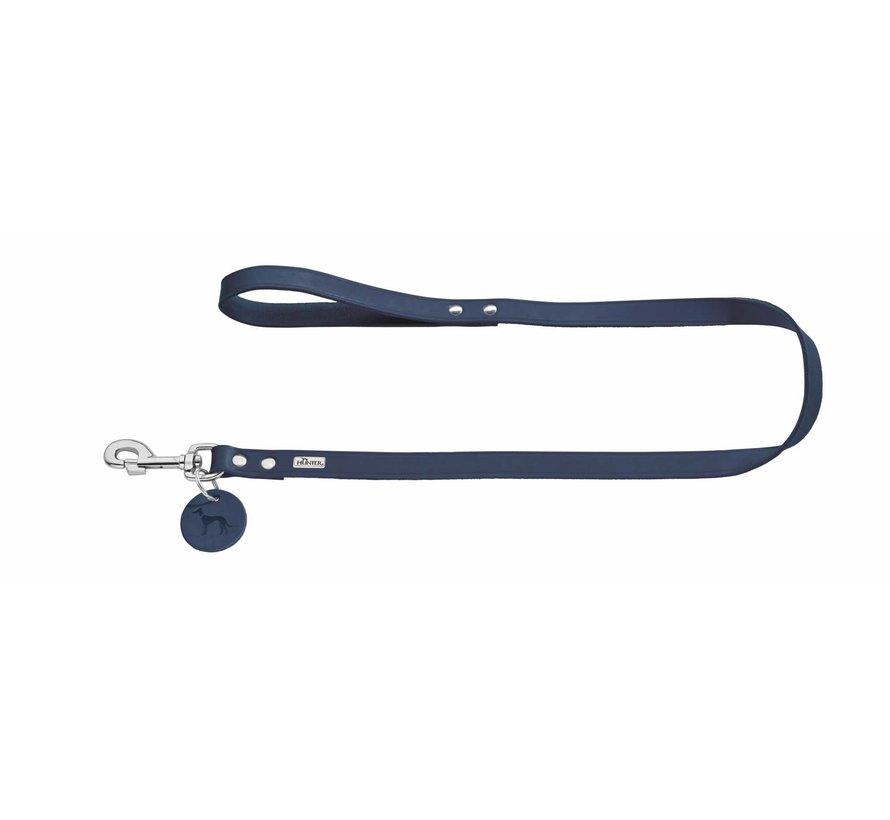 Dog Leash Blue Leather